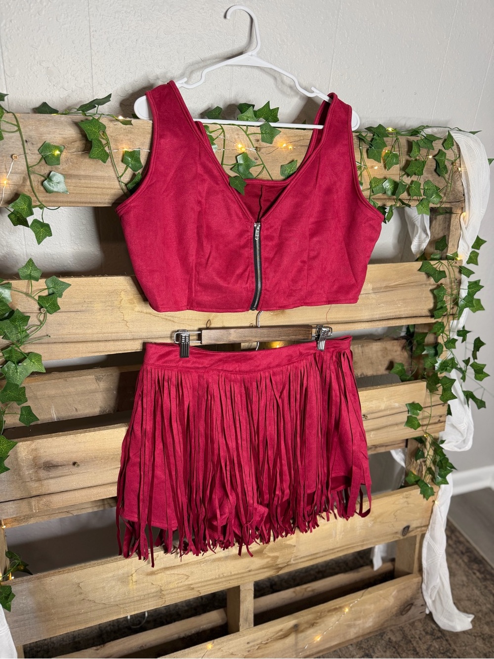 Burgundy country girl set
